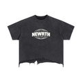 Vintage Wash Boxy Distressed Hem T-Shirt